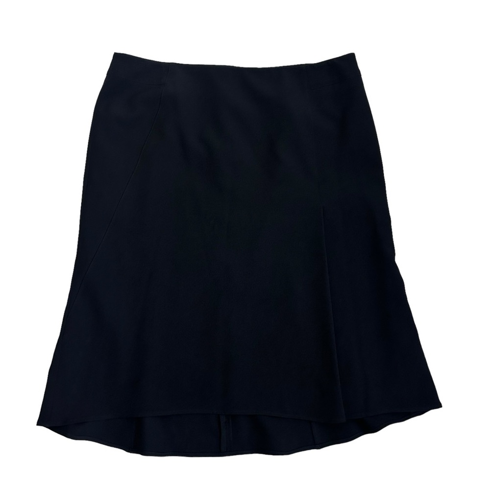 Kasper Black Midi Trumpet Skirt Size 12 Office Career Business Casual Modest